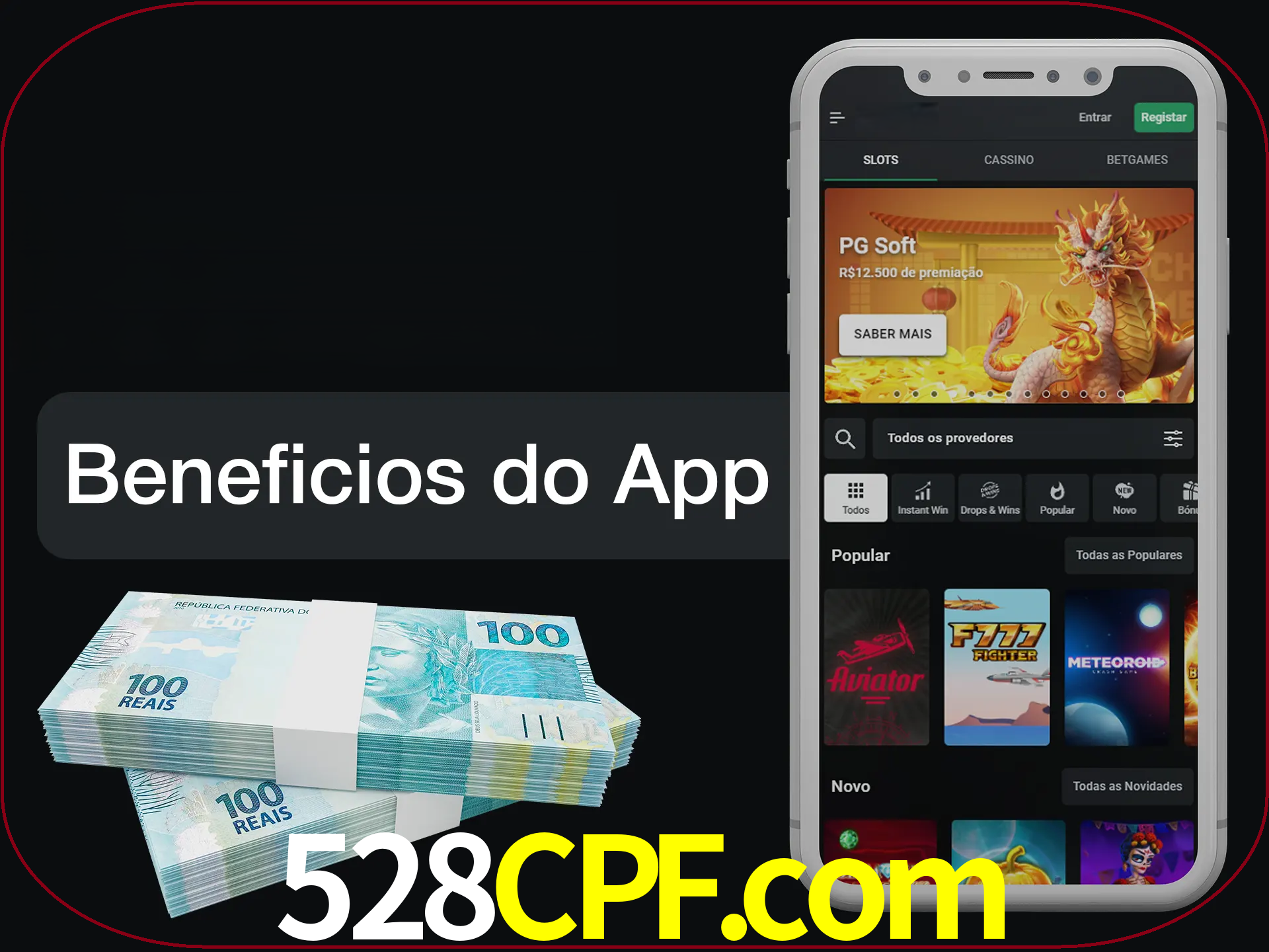 Obtenha todos os benefícios usando o aplicativo.