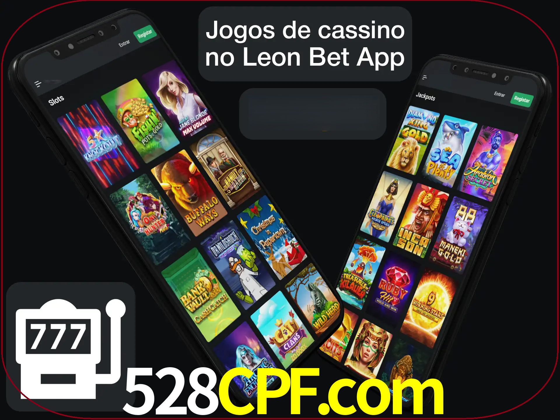 Escolha quais jogos de cassino jogar no app.